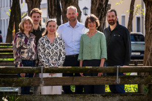 V.l.n.r. Carmen Schober (Schriftführerin), Christian Clement (Beisitzer), Susanne Kohler (Beisitzerin), Felix Henkel (Vorsitzender), Inge Bias-Putzier (Stv. Vorsitzende), Stephan Meisel (Beisitzer). Nicht im Bild: Fabian Stein, Kassier (c) Heiner Welcher.